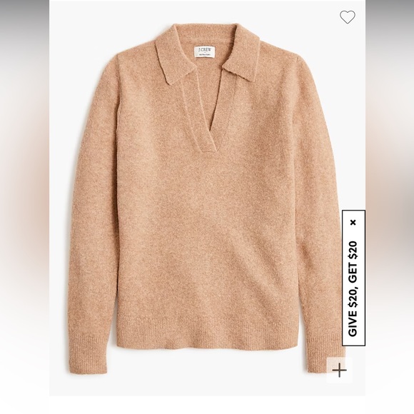 J. Crew Factory Sweater Polo in Extra Soft Yarn Black 2X (16/18) EUC - Picture 7 of 8